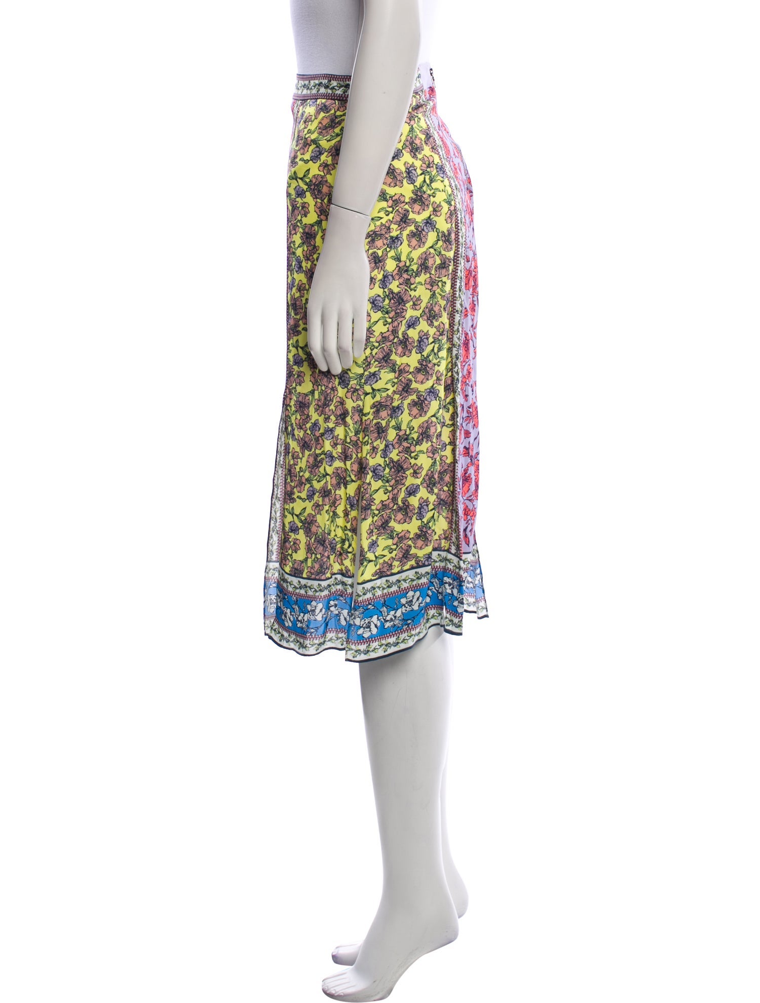 Alice + Olivia Floral Print Knee-Length Skirt