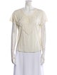 Alice + Olivia Linen Scoop Neck T-Shirt