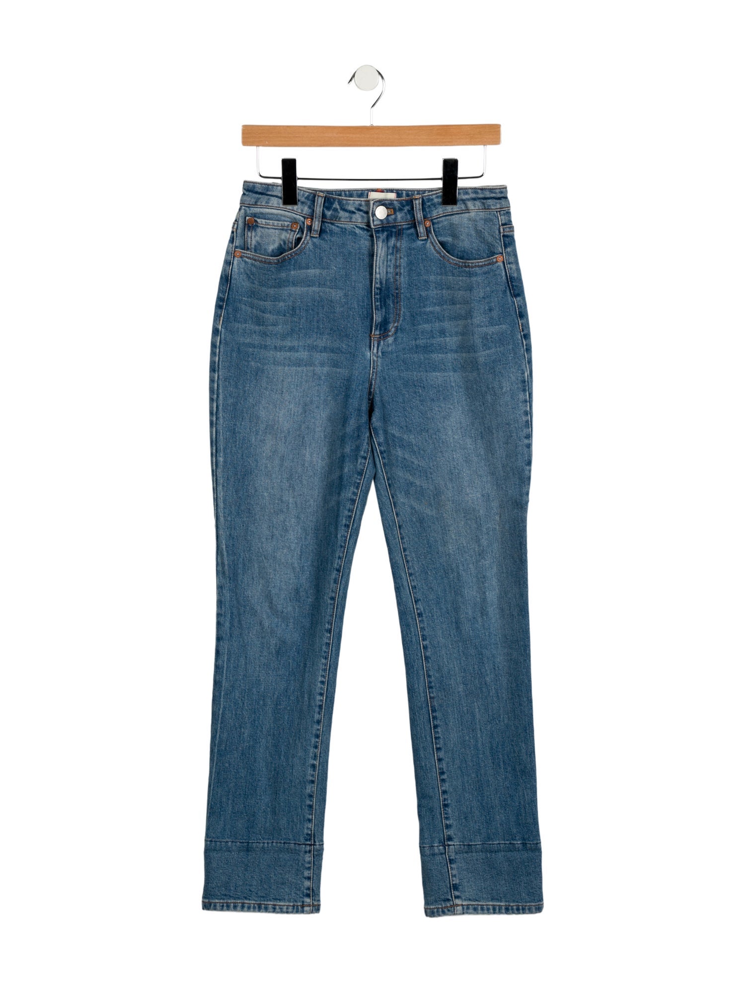 Alice + Olivia High-Rise Straight Leg Jeans