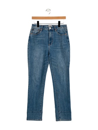 Alice + Olivia High-Rise Straight Leg Jeans