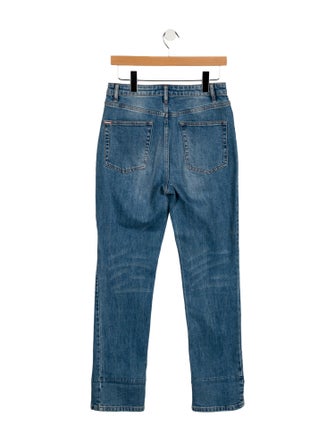 Alice + Olivia High-Rise Straight Leg Jeans