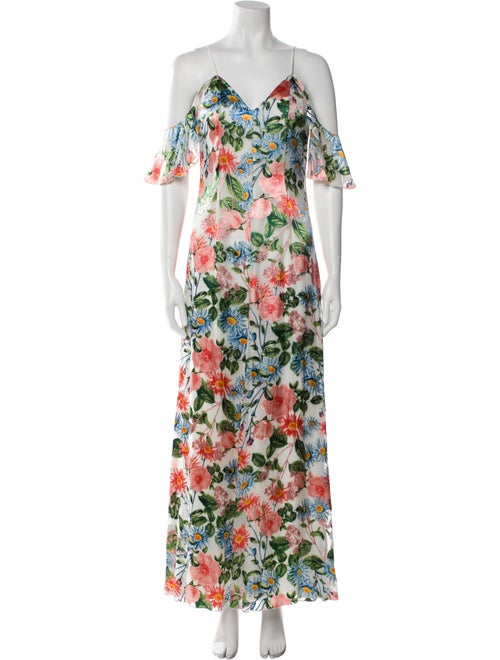 Alice + Olivia Floral Print Long Dress