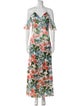 Alice + Olivia Floral Print Long Dress