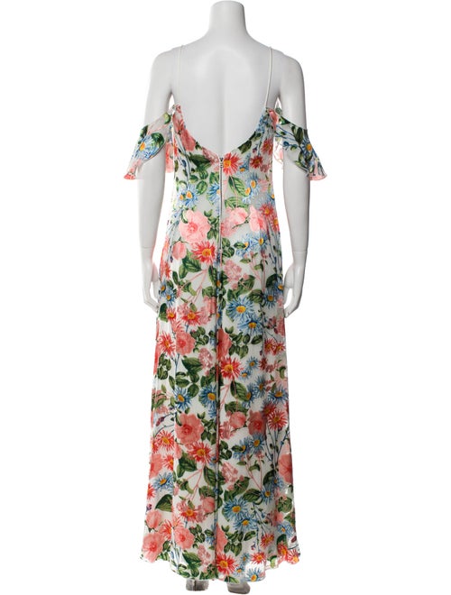 Alice + Olivia Floral Print Long Dress