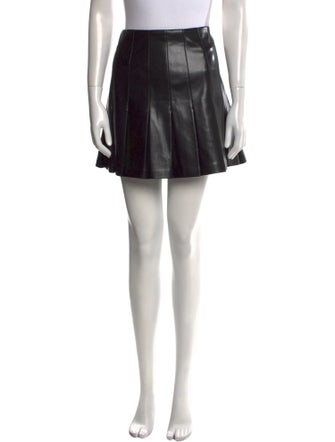 Alice + Olivia Pleated Accents Mini Skirt