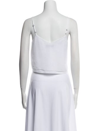 Alice + Olivia V-Neck Sleeveless Crop Top