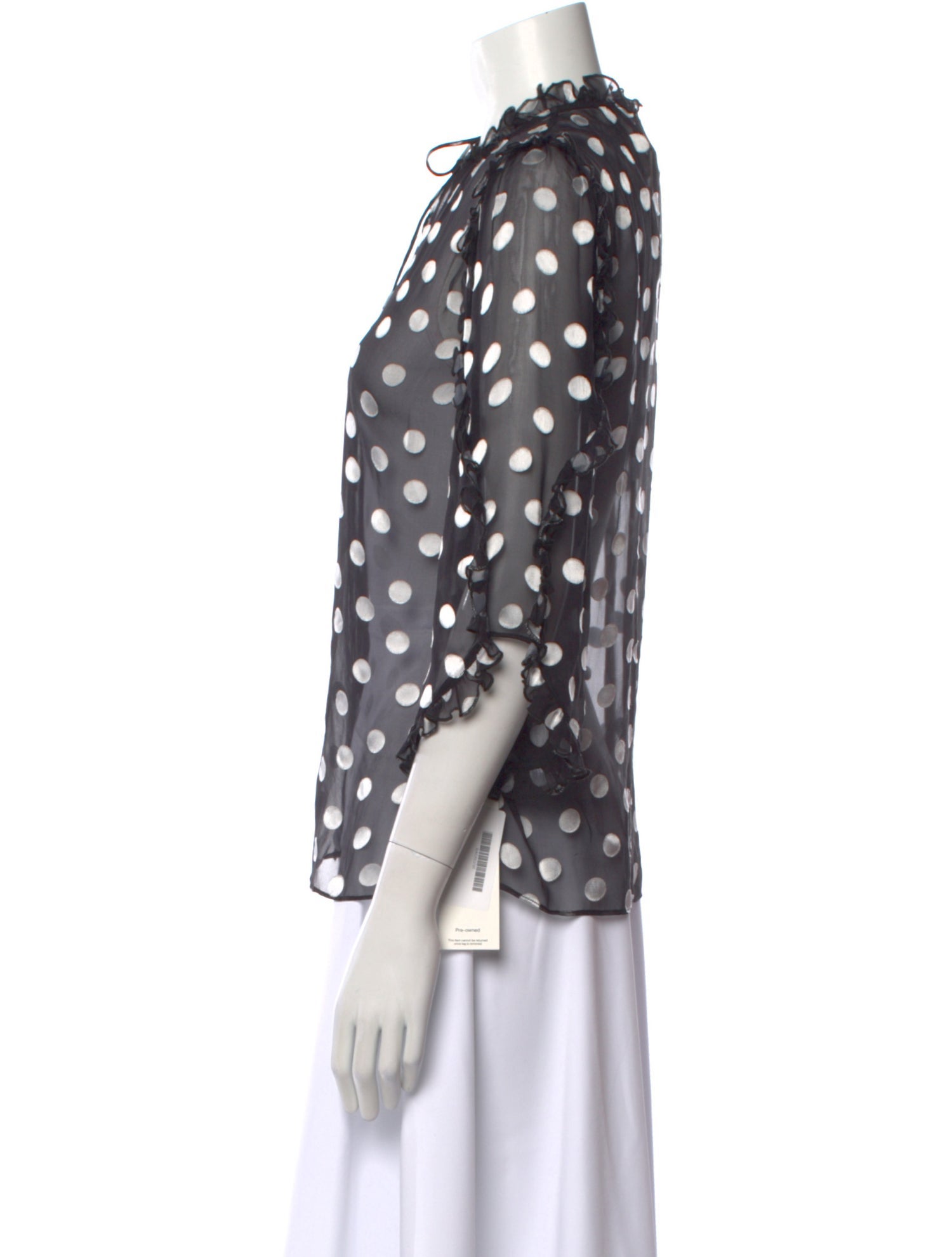 Alice + Olivia Silk Polka Dot Print Blouse w/ Tags