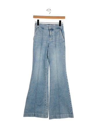 Alice + Olivia Mid-Rise Wide Leg Jeans
