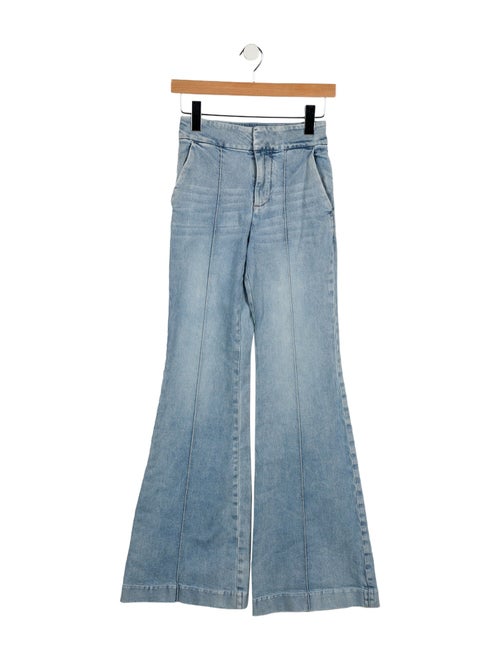 Alice + Olivia Mid-Rise Wide Leg Jeans