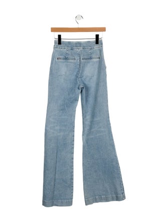 Alice + Olivia Mid-Rise Wide Leg Jeans