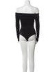Alice + Olivia Nylon Off-The-Shoulder Bodysuit