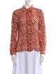 Alice + Olivia Silk Printed Button-Up Top
