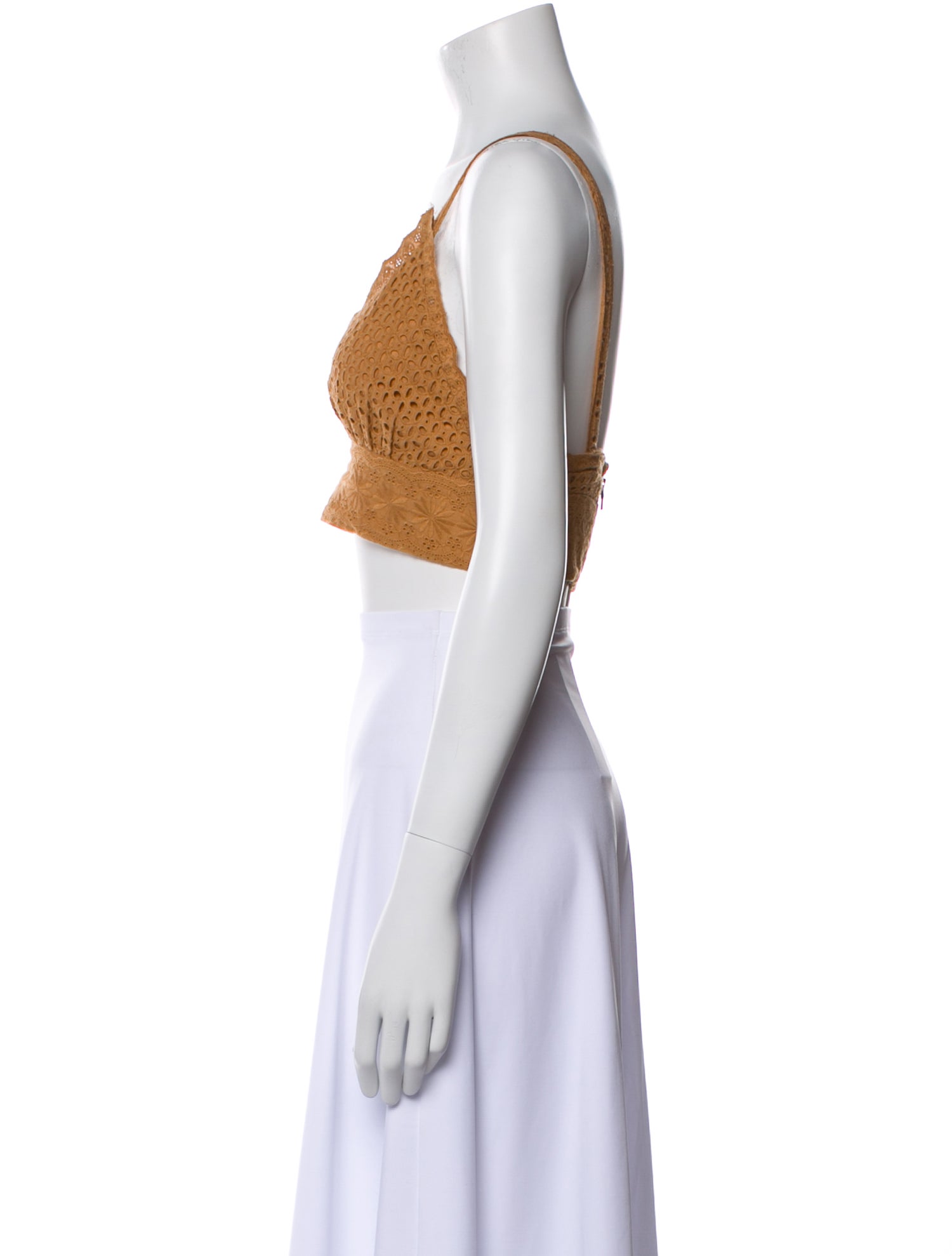 Alice + Olivia V-Neck Sleeveless Crop Top