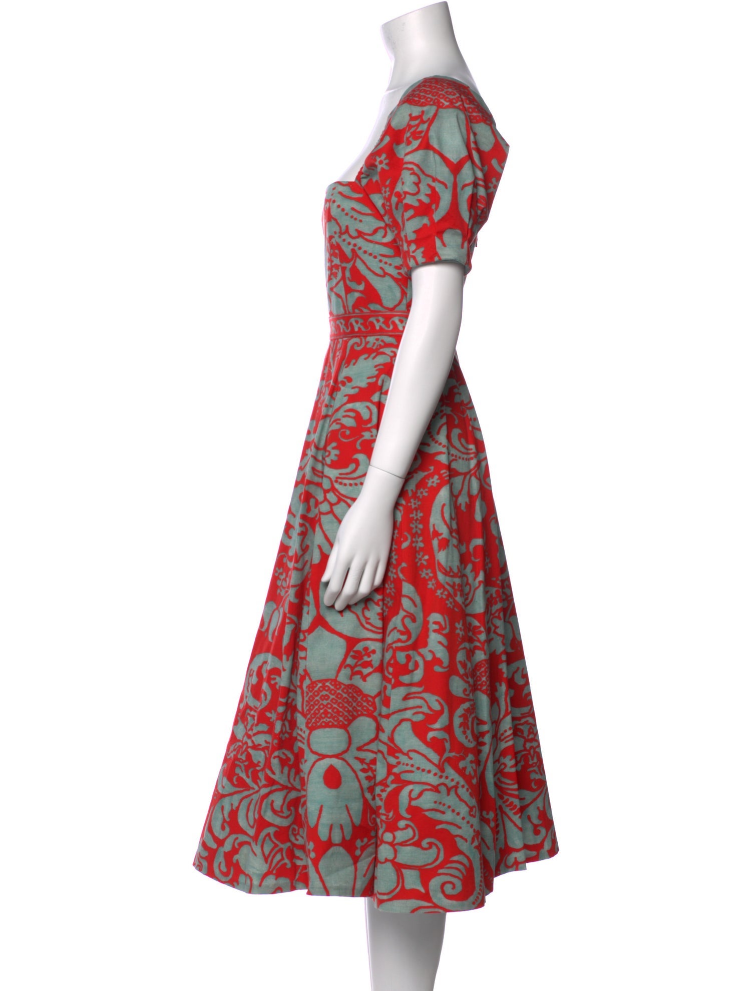 Alice + Olivia Printed Midi Length Dress