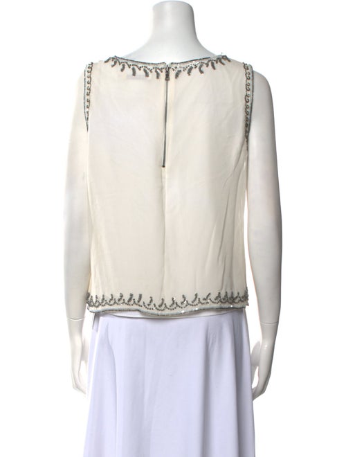 Alice + Olivia Silk Graphic Print Crop Top