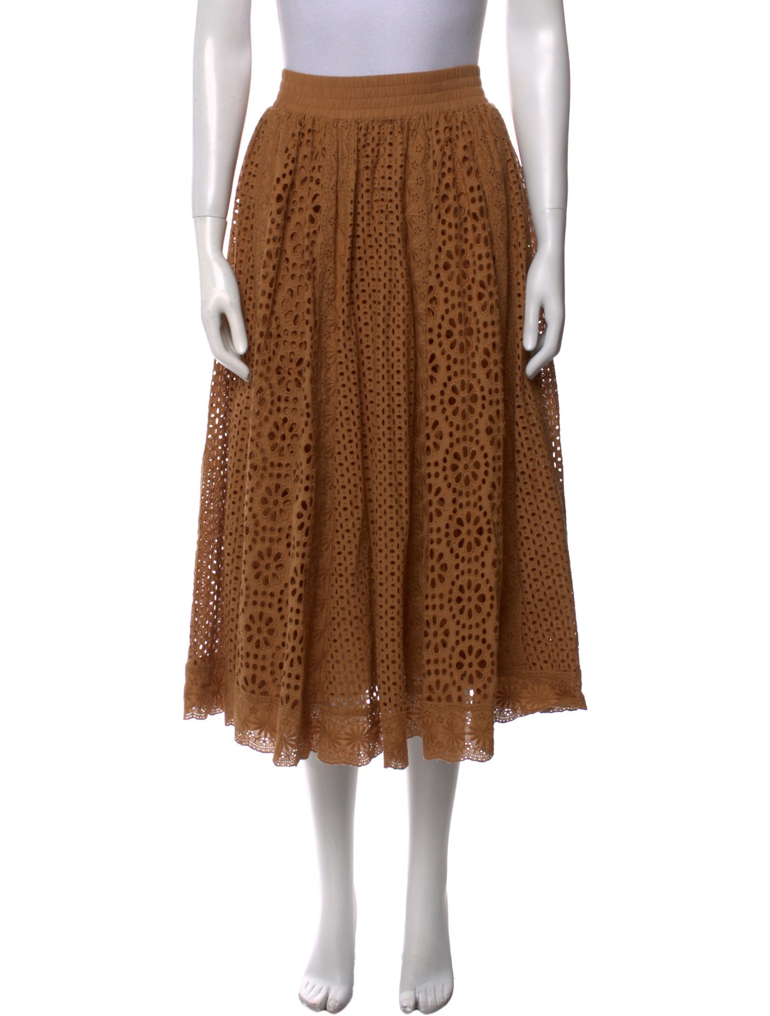 Alice + Olivia Lace Pattern Midi Length Skirt