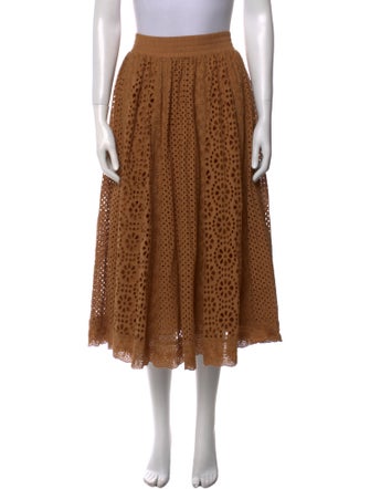 Alice + Olivia Lace Pattern Midi Length Skirt