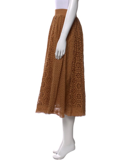 Alice + Olivia Lace Pattern Midi Length Skirt