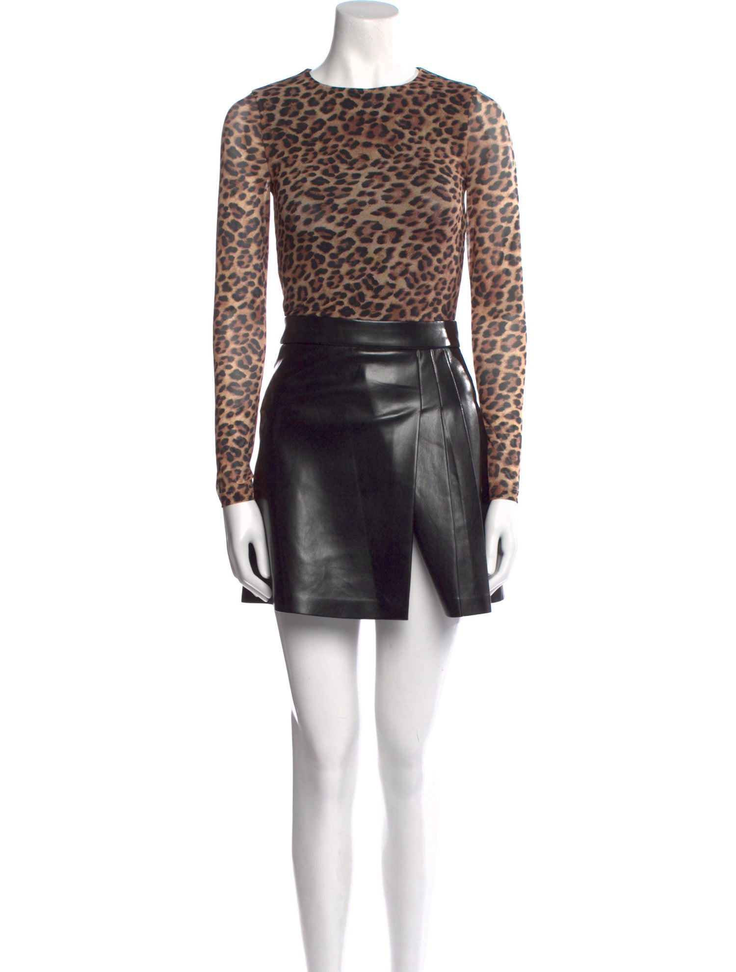 Alice + Olivia Leather Mini Dress