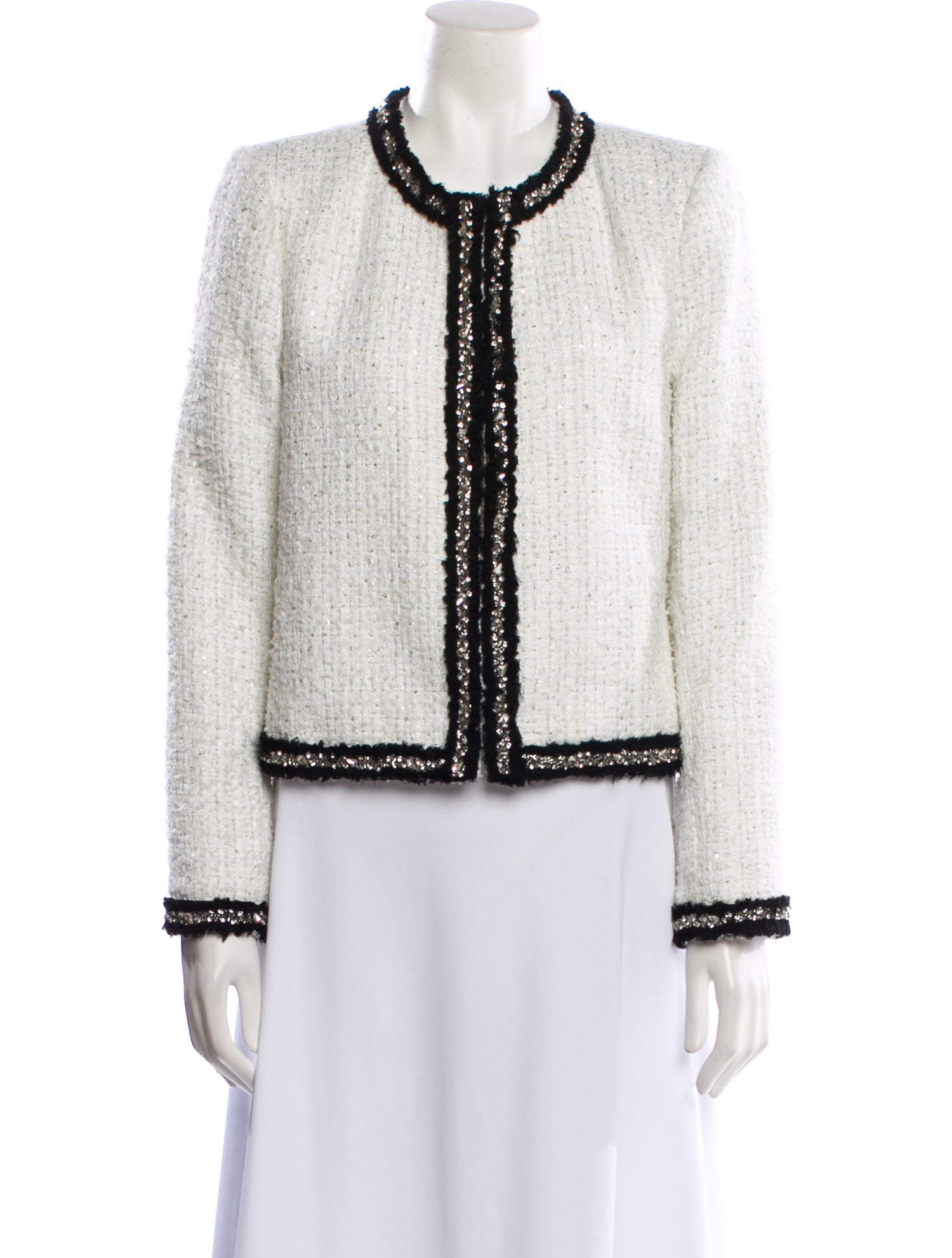 Alice + Olivia Tweed Pattern Evening Jacket