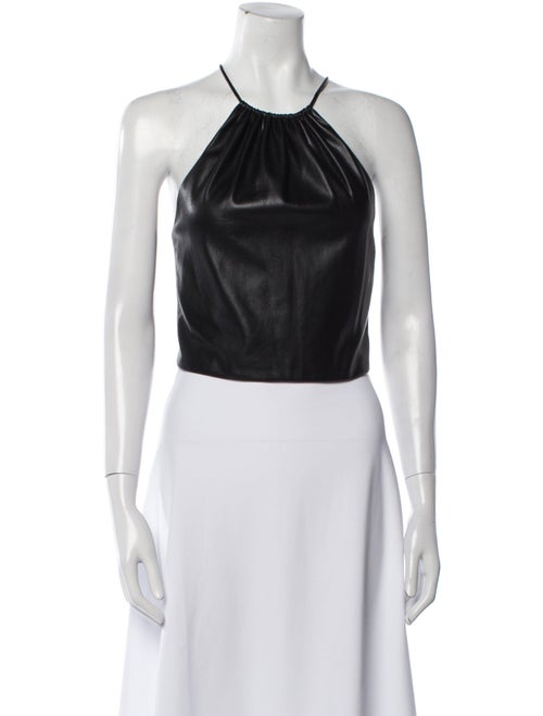 Alice + Olivia Halterneck Sleeveless Crop Top