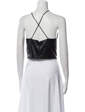 Alice + Olivia Halterneck Sleeveless Crop Top