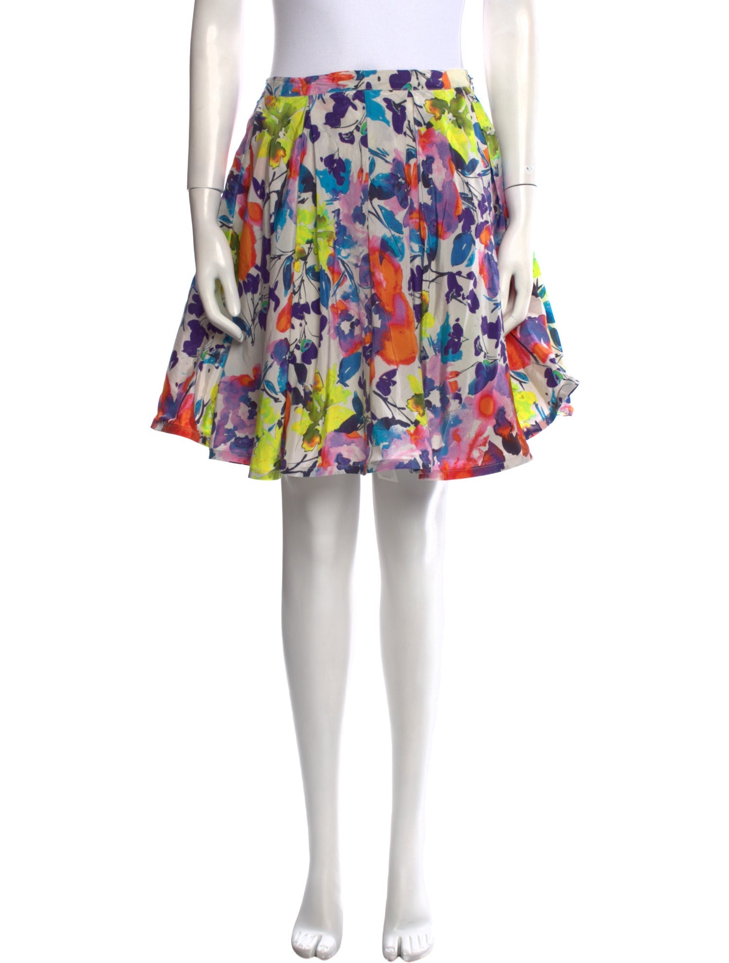 Alice + Olivia Floral Print Knee-Length Skirt