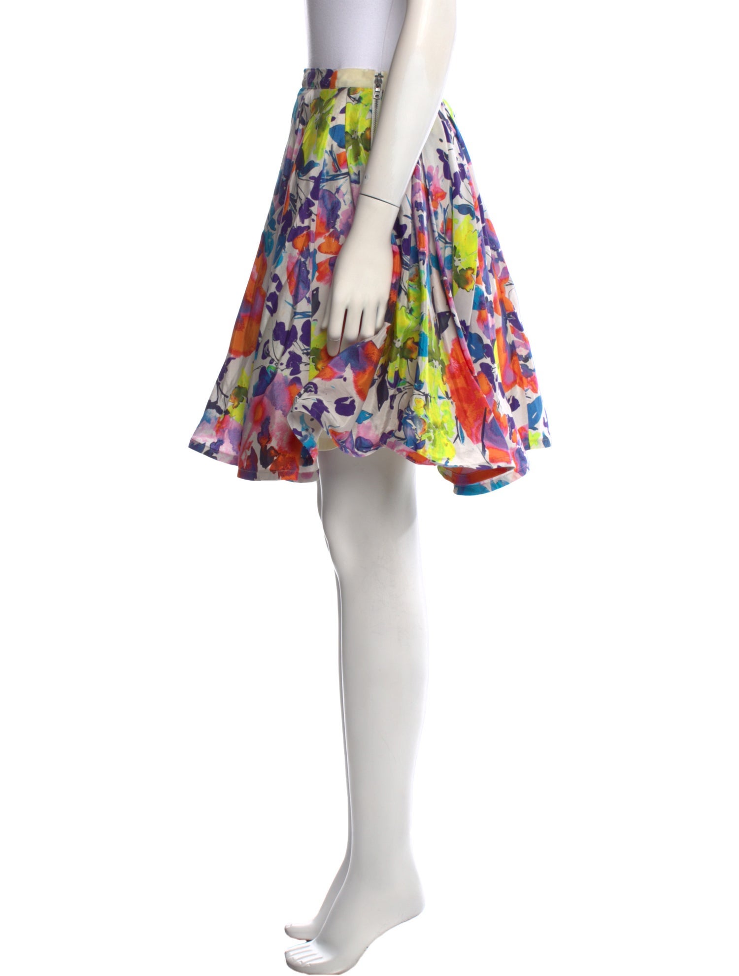 Alice + Olivia Floral Print Knee-Length Skirt