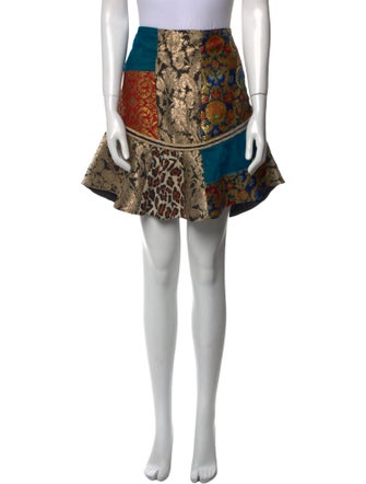 Alice + Olivia Printed Mini Skirt