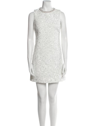 Alice + Olivia Crew Neck Mini Dress
