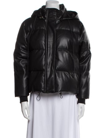 Alice + Olivia Faux Leather Down Jacket