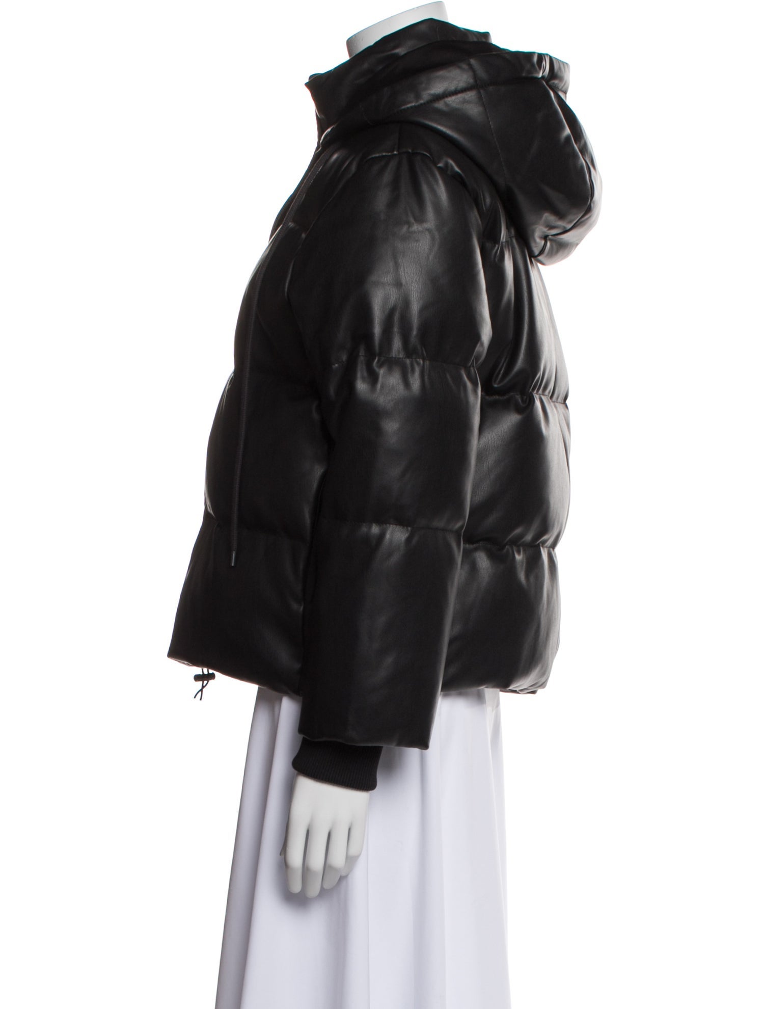 Alice + Olivia Faux Leather Down Jacket