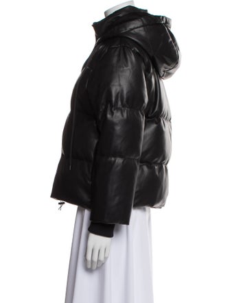 Alice + Olivia Faux Leather Down Jacket