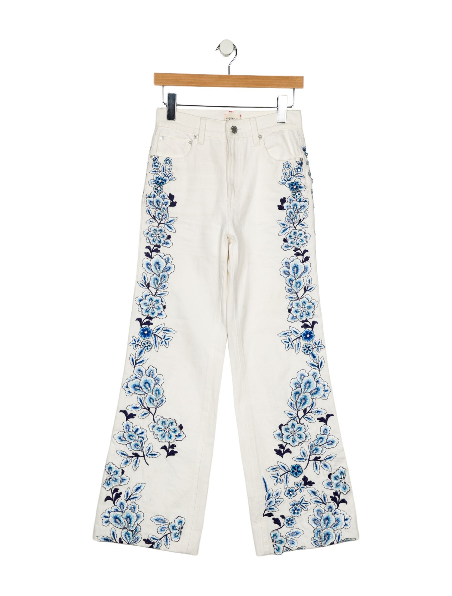 Alice + Olivia High-Rise Wide Leg Jeans