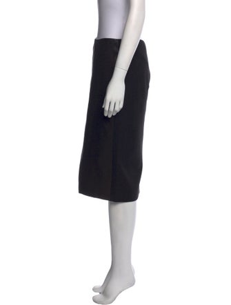 Alice + Olivia Leather Trim Embellishment Knee-Length Skirt