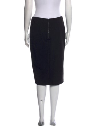 Alice + Olivia Leather Trim Embellishment Knee-Length Skirt