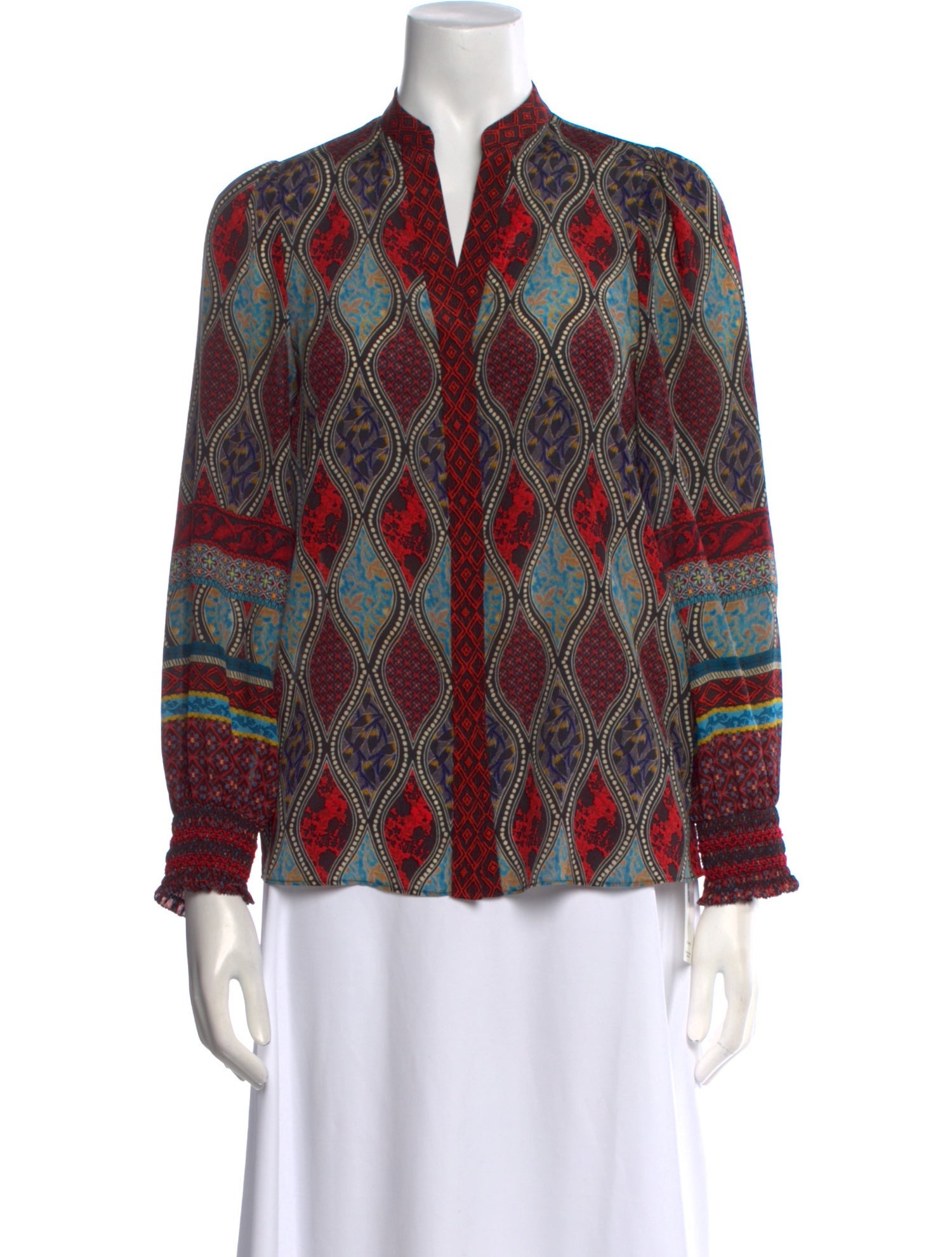 Alice + Olivia Silk Printed Blouse