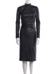 Alice + Olivia Faux Leather Midi Length Dress