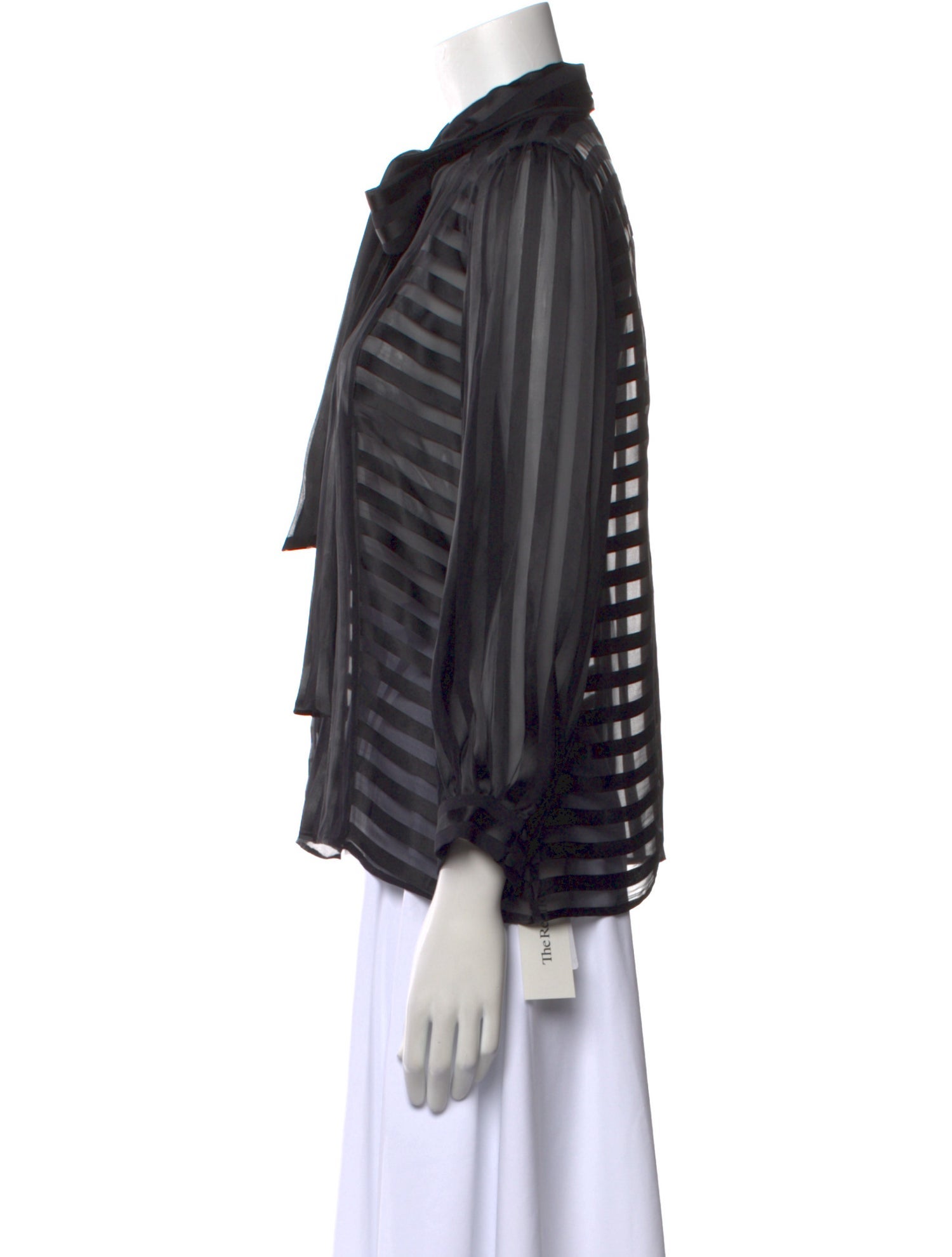 Alice + Olivia Striped Long Sleeve Blouse