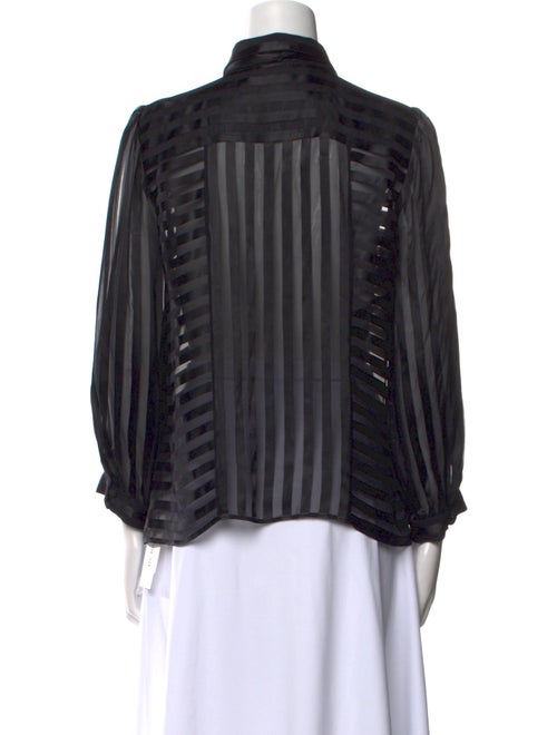 Alice + Olivia Striped Long Sleeve Blouse