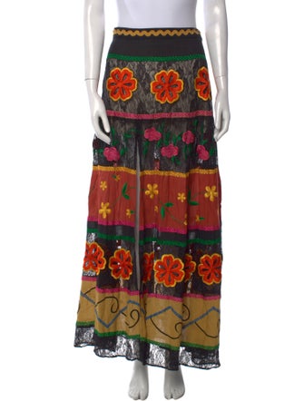 Alice + Olivia Nylon Long Skirt