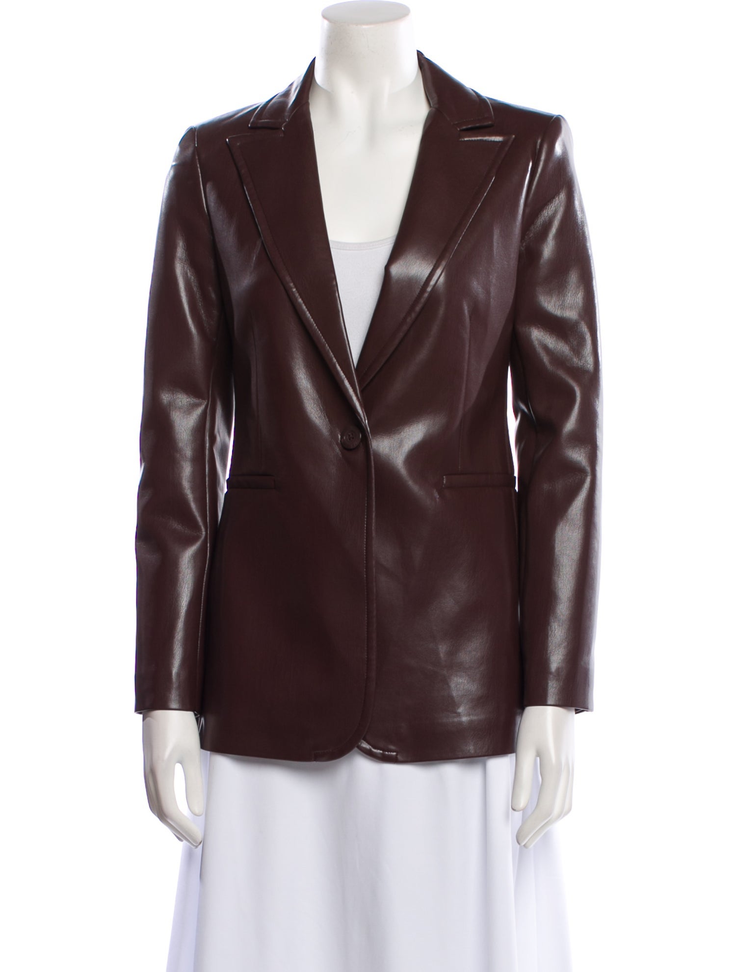 Alice + Olivia Faux Leather Blazer