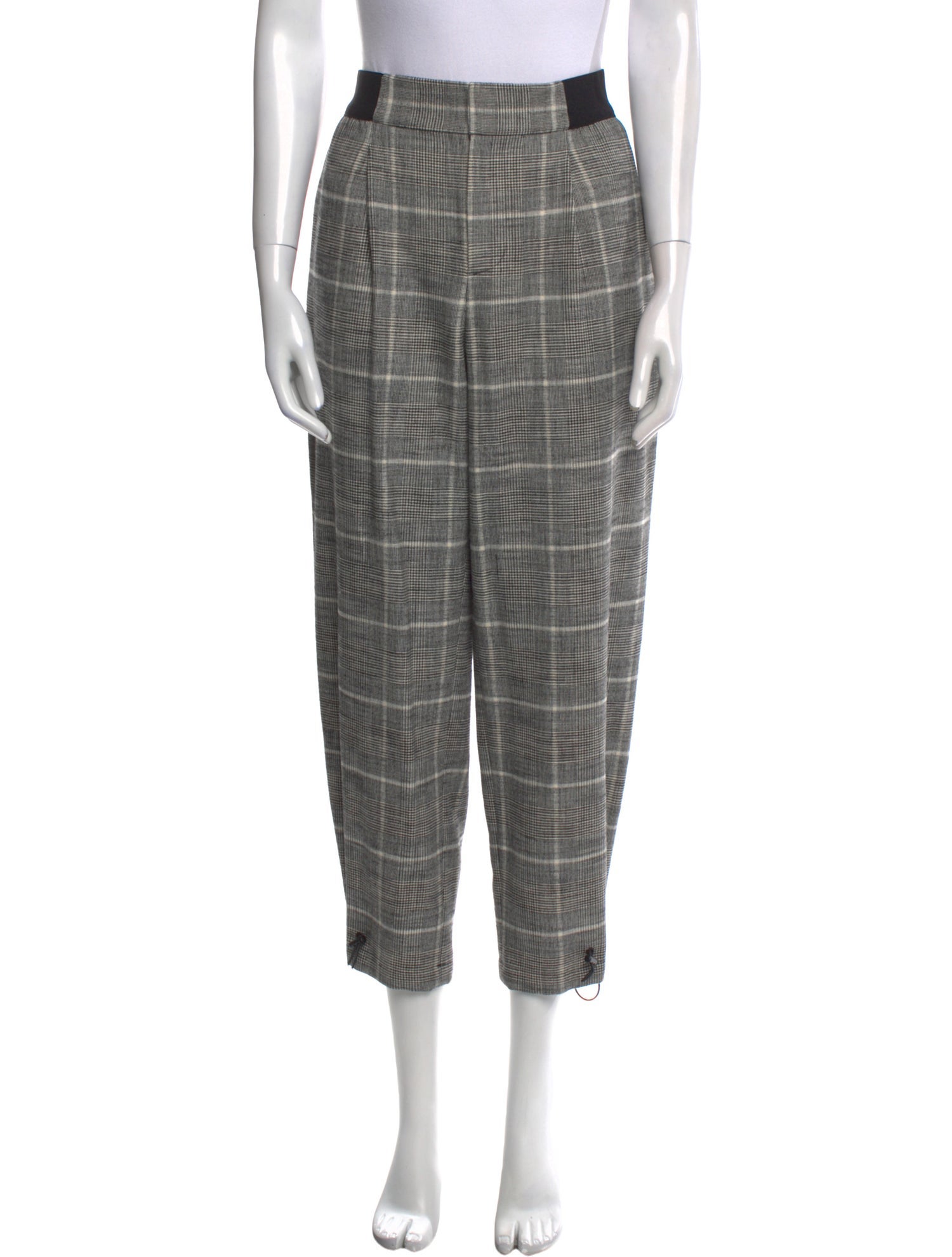 Alice + Olivia Plaid Print Skinny Leg Pants