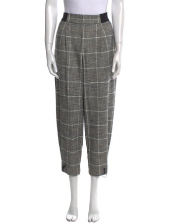 Alice + Olivia Plaid Print Skinny Leg Pants