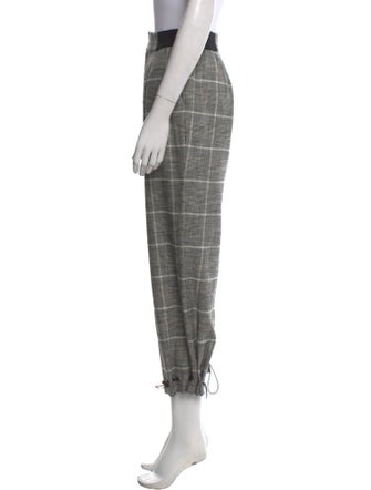 Alice + Olivia Plaid Print Skinny Leg Pants