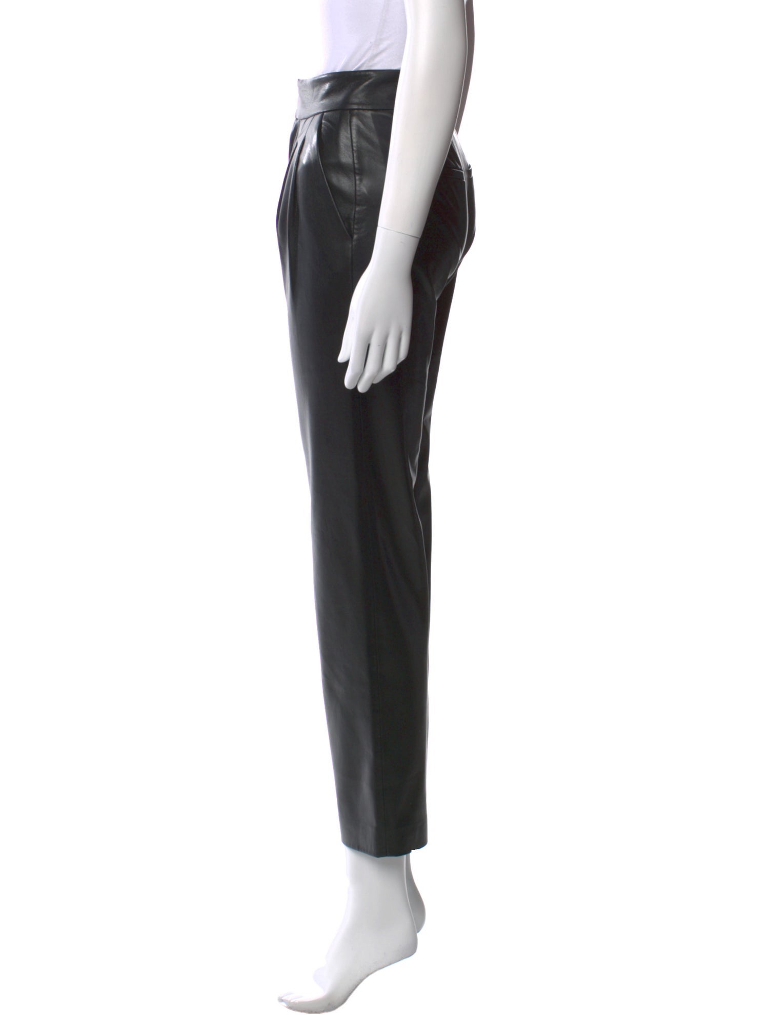 Alice + Olivia Faux Leather Straight Leg Pants