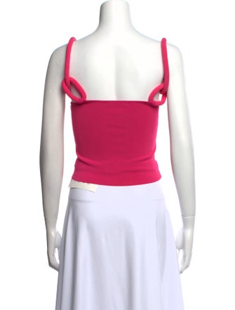 Alice + Olivia Square Neckline Sleeveless Crop Top