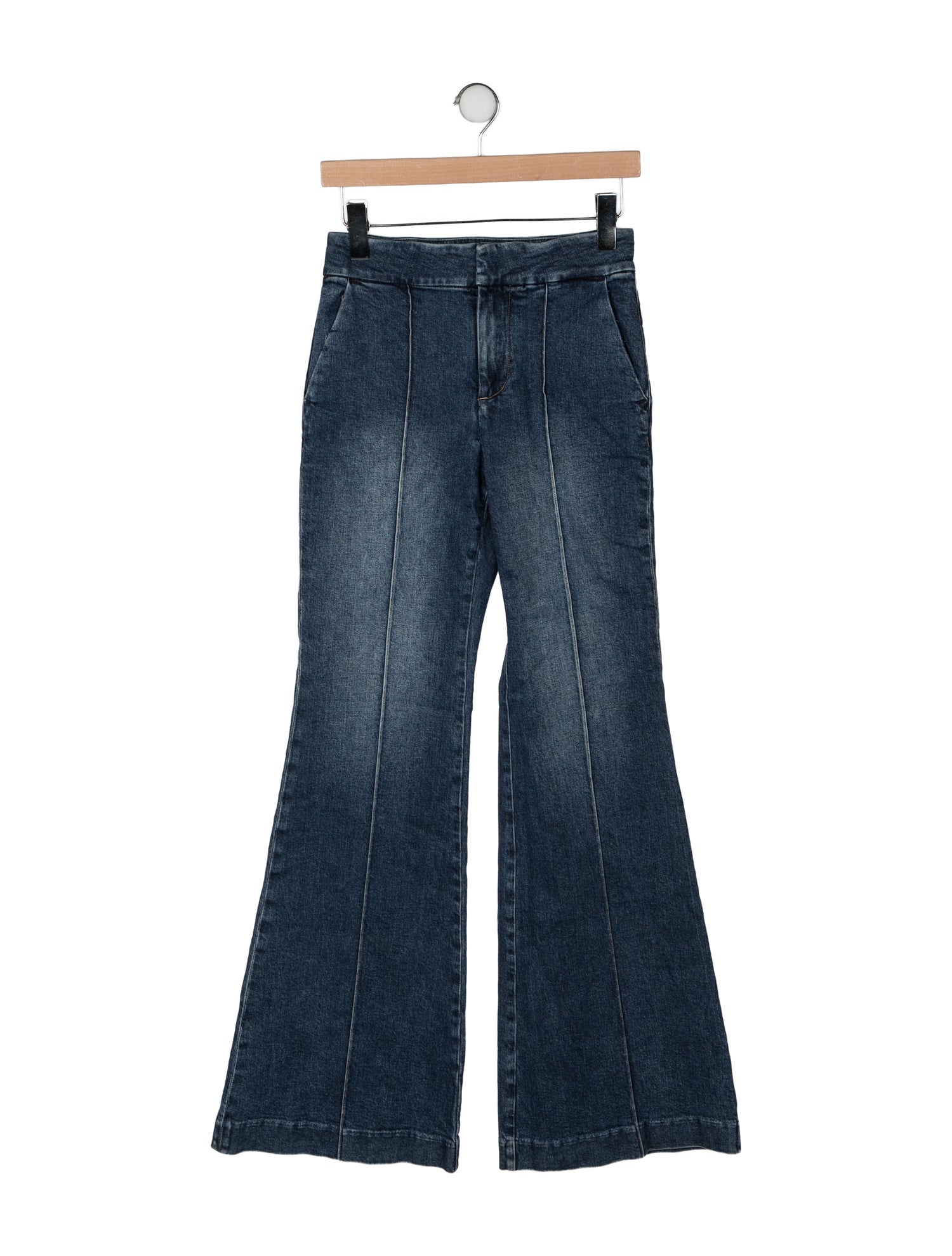 Alice + Olivia Mid-Rise Wide Leg Jeans