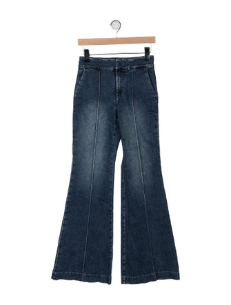 Alice + Olivia Mid-Rise Wide Leg Jeans