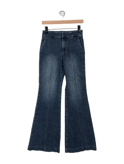Alice + Olivia Mid-Rise Wide Leg Jeans